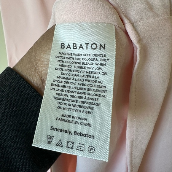 Aritzia Babaton Light Pink Tank Blouse Size Medium - Picture 5 of 5